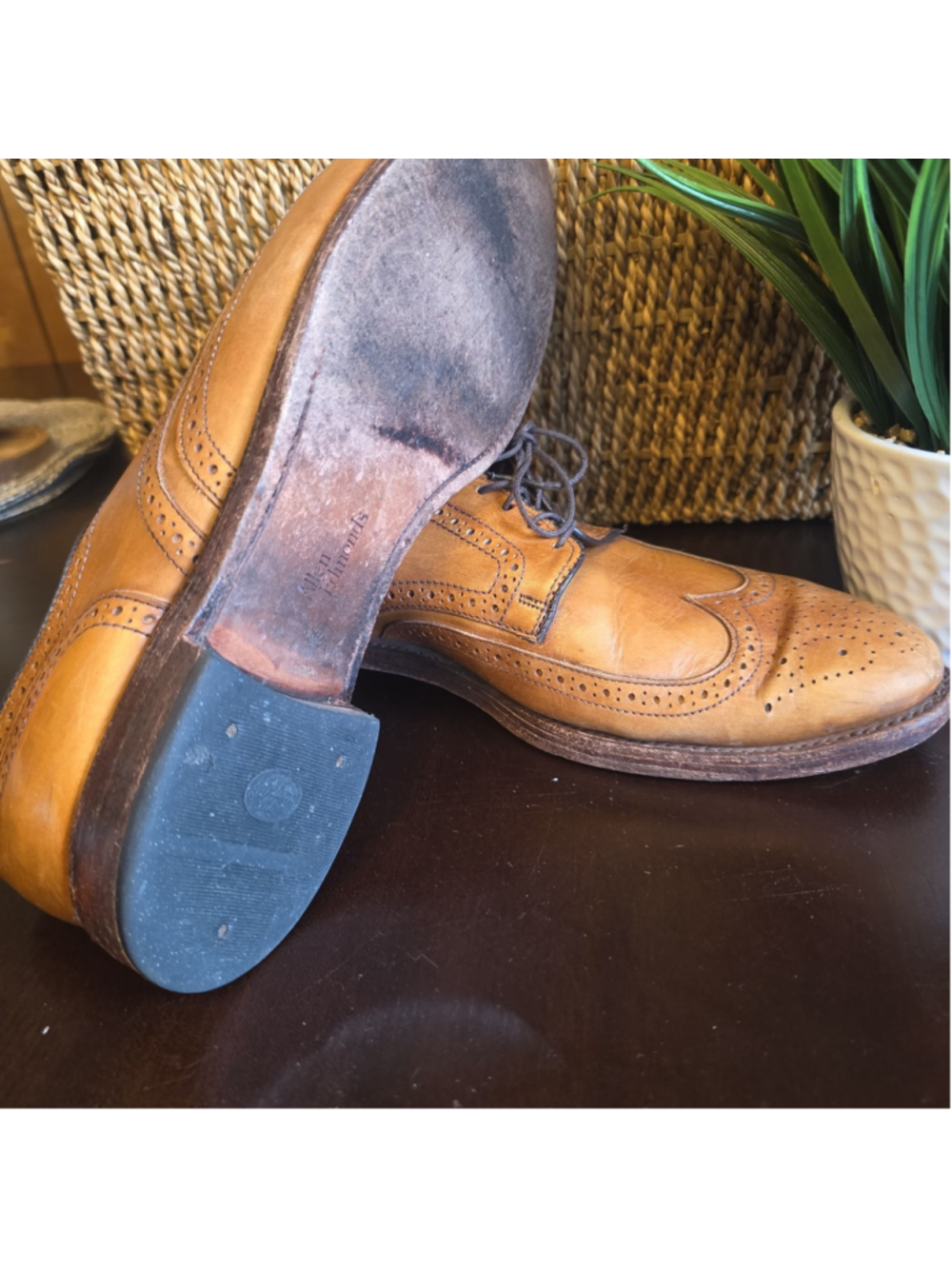 Allen Edmonds Lombard - Walnut Wingtip Derby 9752 Sz 11.5 D - Picture 6 of 7